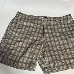 The North Face Tan and Blue Plaid Men's Shorts Size 34
